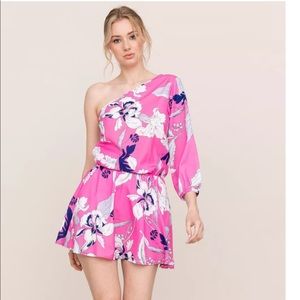 Yum Kim One shoulder print dress  EUC